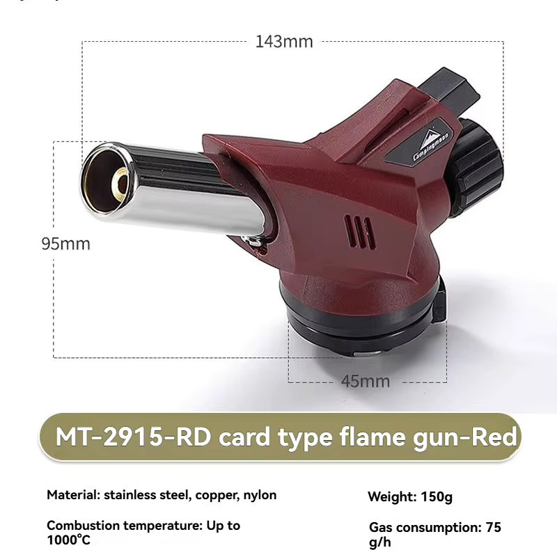 CAMPINGMOON MT-2915-RD Butan-Jetflammen-Gasbrenner in Rot für Camping und BBQ - Bild 2