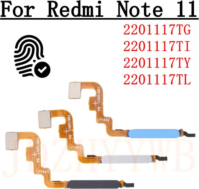 Xiaomi Redmi Note 11 Globale Version Flexkabel für Home Button, Return Key, Menü, Power und Fingerabdrucksensor in Blau und Multicolour - Bild 1