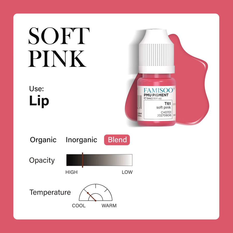 FAMISOO PMU Tattoo Pigmente Lippenfarben, 5 ml, Concentrated Red - Bild 3