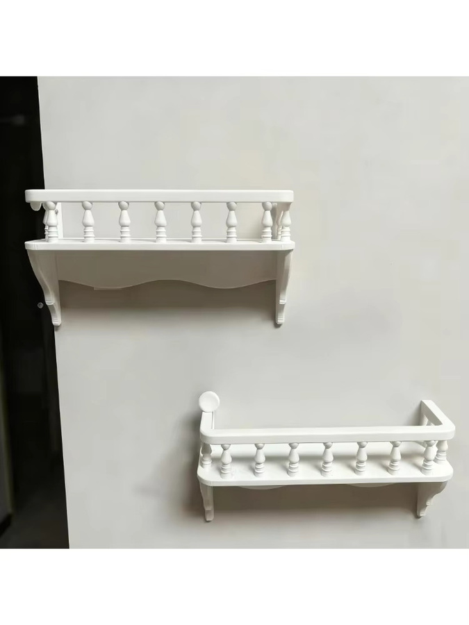 DIAPER&CORED Wand Lagerung Rack Szene Dekoration, Puppenhaus Zubehör, Weiß - Bild 2