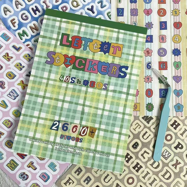 Vintage Magazin Buchstaben Aufkleber Set mit über 2600 Teilen in Multicolour für Scrapbooking, Journaling und DIY-Projekte - Bild 1