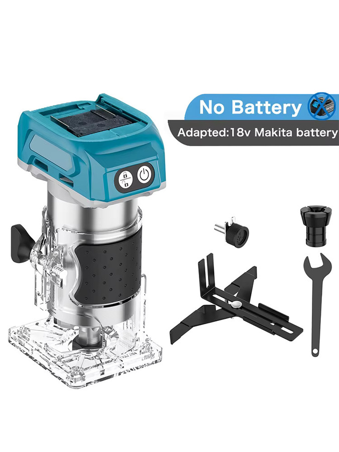 Makita Bürstenloser elektrischer Holzfräser in Blau für 18 V Akku - Bild 7