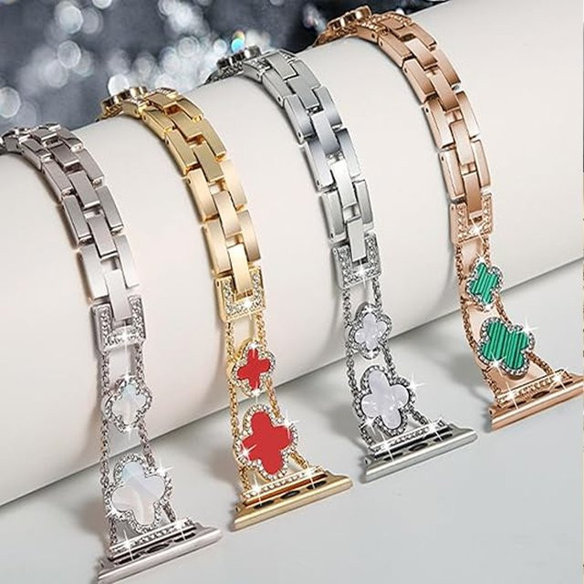 Uhrenarmband Edelstahl, Silber, Diamant, Unisex - Bild 1