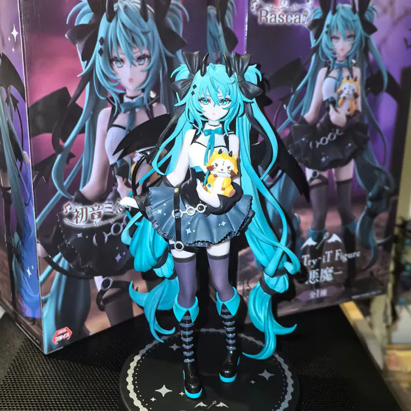 Bandai Hatsune Miku Anime-Figur Little Devil Raccoon in stehender Position, mehrfarbige PVC-Actionfigur aus Kunststoff für Sammler und zur Dekoration - Bild 6