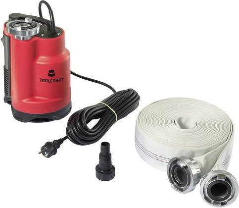 Toolcraft TO-9920238 Schmutzwasser-Tauchpumpe in Rot mit 13000 l/h Förderleistung und 9m Förderhöhe - Bild 1