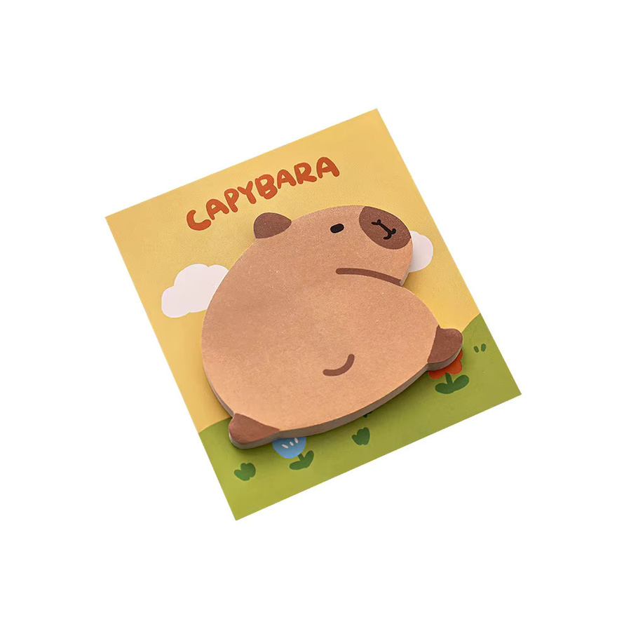 4er Set Cartoon Capybara Haftnotizen in Mehrfarbig für Studenten und Schule - Bild 4