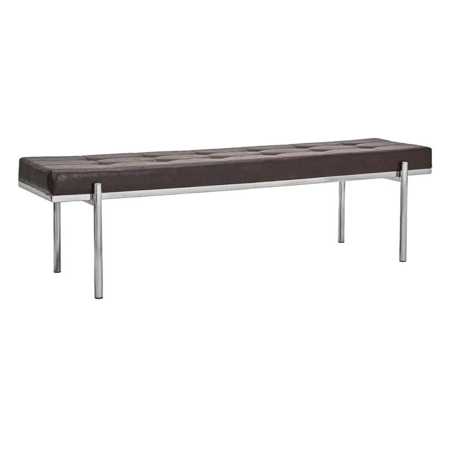 House Doctor Bank Lao in Maulbeere mit Kunstlederbezug, B/T/H: 160 x 40 x 45 cm - Bild 1