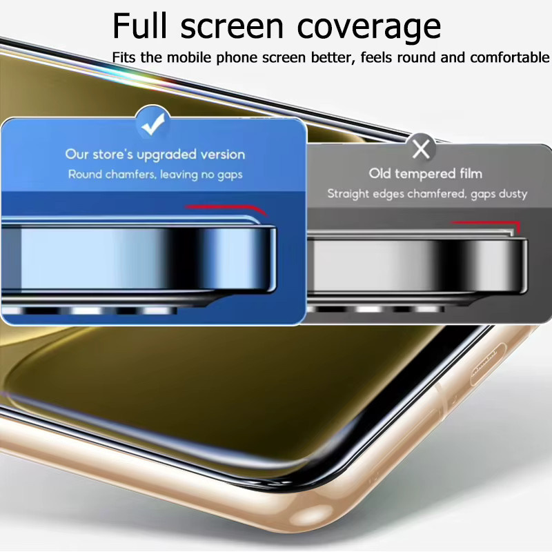 3er-Pack Displayschutzfolie aus gehärtetem Glas für Oppo A6k, transparent, 9H Härtegrad mit Fingerabdruck-Entsperrfunktion und Anti-Explosions-Schutz - Bild 4
