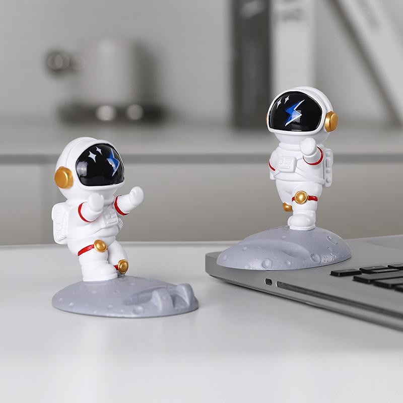 Yiran Furniture Astronaut Handyhalter und Tablet-Halter als niedliche Desktop-Dekoration aus Harz - Bild 2