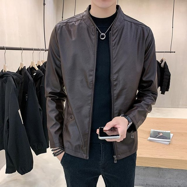 CHIC STUDIO Herrenjacke, Lederjacke, gray - Bild 1