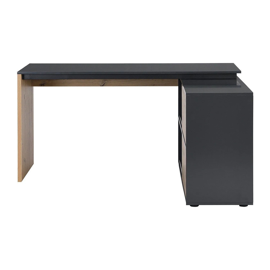 Schreibtisch Colioba von Vente-unique in Schwarz und Naturfarben mit einer Breite von 150 cm - Bild 2