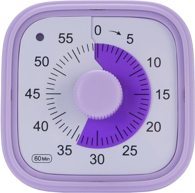 OutsideWorld Visueller Countdown-Timer für Klassenzimmer und Küche zum Zeitmanagement, Violett - Bild 1