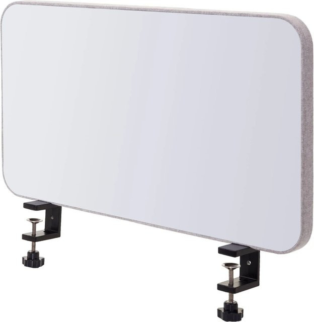 MCW Tisch-Whiteboard G74 Büro-Sichtschutz Trennwand als Magnettafel und Pinnwand aus Stoff in Grau, Breite: 60 cm, Höhe: 35 cm - Bild 1