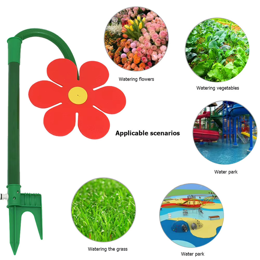 APWIKOGER Rotierender Garten-Sprinkler in Blumenform mit 720 Grad Drehung, Gelb - Bild 2
