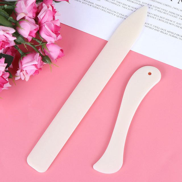 JETTING 2er-Set Knochenfaltwerkzeuge aus Resin in Weiß für Leder und Papier - Bild 1