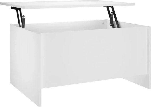 vidaXL Couchtisch Weiß mit Lift-up-Top aus Holzwerkstoff, B/T/H: 80 x 55,5 x 41,5 cm - Bild 1