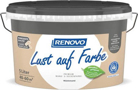 RENOVO Dispersionsfarbe beige-braun, matt, wasserbasiert, 5 l - Bild 1