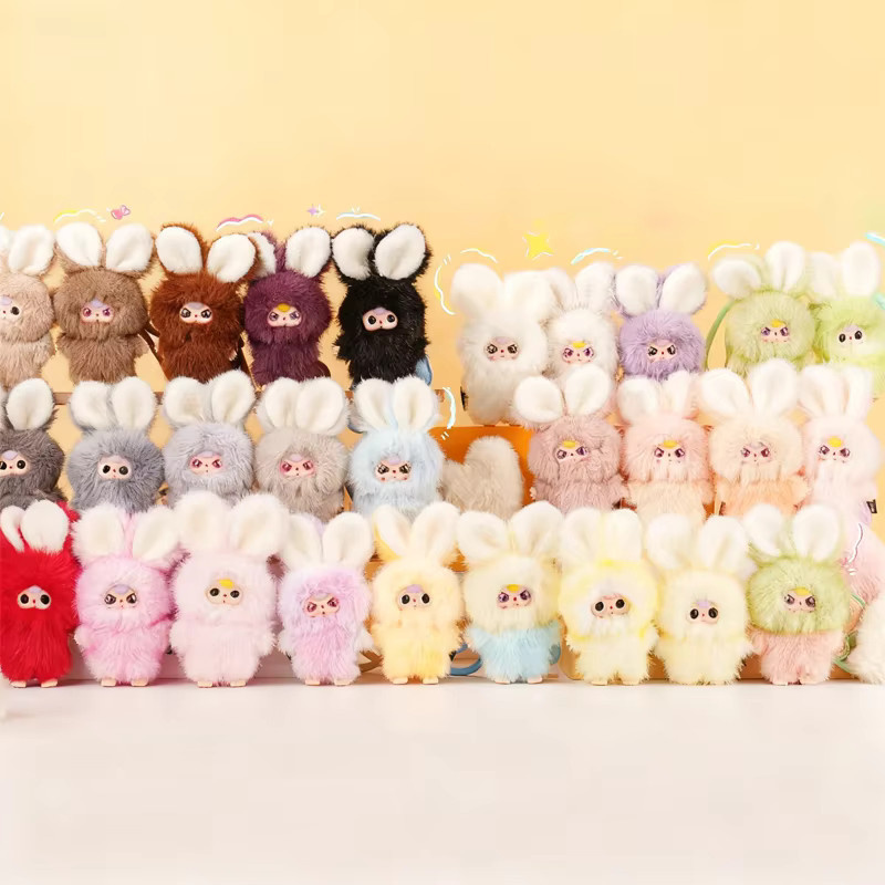 52TOYS Baby Three Super Mini Bunny Series Mystery Blind Box, Plüsch-Schlüsselanhänger, bunt - Bild 1