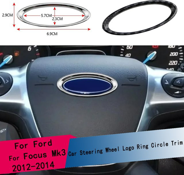 Lenkrad-Mittelring-Abdeckungsaufkleber von FOAL BURNING für Ford Focus Mk3, Kuga, Escape und C-MAX/Grand C-MAX - Bild 1