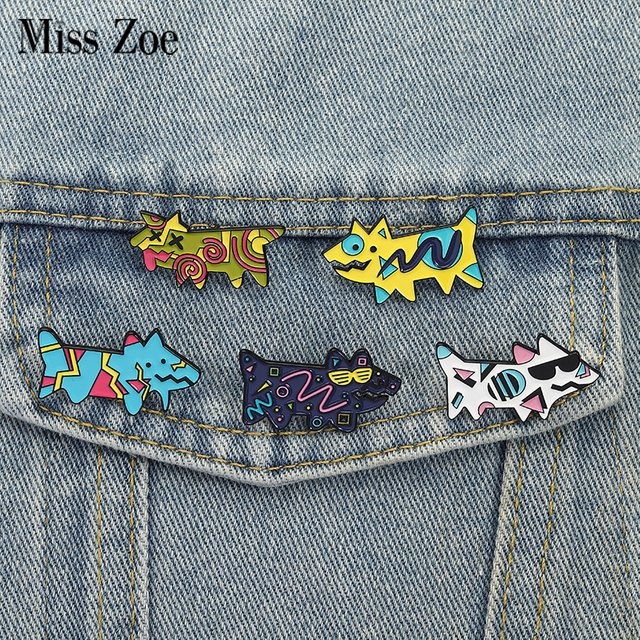Miss Zoe Anstecknadel Hundebroschen, Emaille, Bunt, Kinder - Bild 1