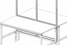 Rocholz Spaltabdeckung für Doppelpackplatz zwischen den Anbauprofilen SYSTEM FLEX, Farbe: Weiß, B/T: 80 x 4 cm - Bild 1