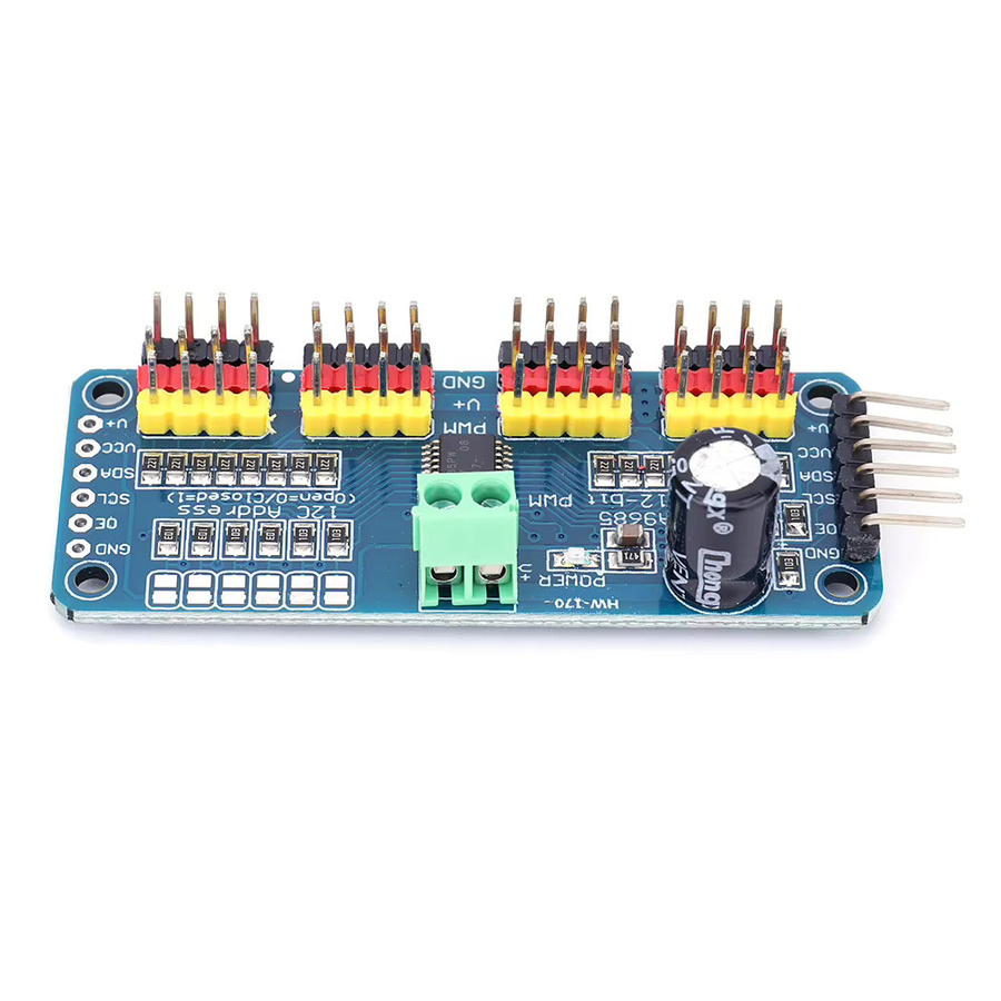 APWIKOGER PCA9685PW 16 Kanal 12-bit PWM Servo Treiber Modul mit I2C Schnittstelle in Blau für Raspberry Pi - Bild 2