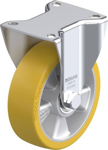 Blickle Bockrolle 265835 BK-ALTH 125K-1 in Silber und Gelb mit 125 mm Rad-Durchmesser und einer Tragfähigkeit von max. 350 kg - Bild 1