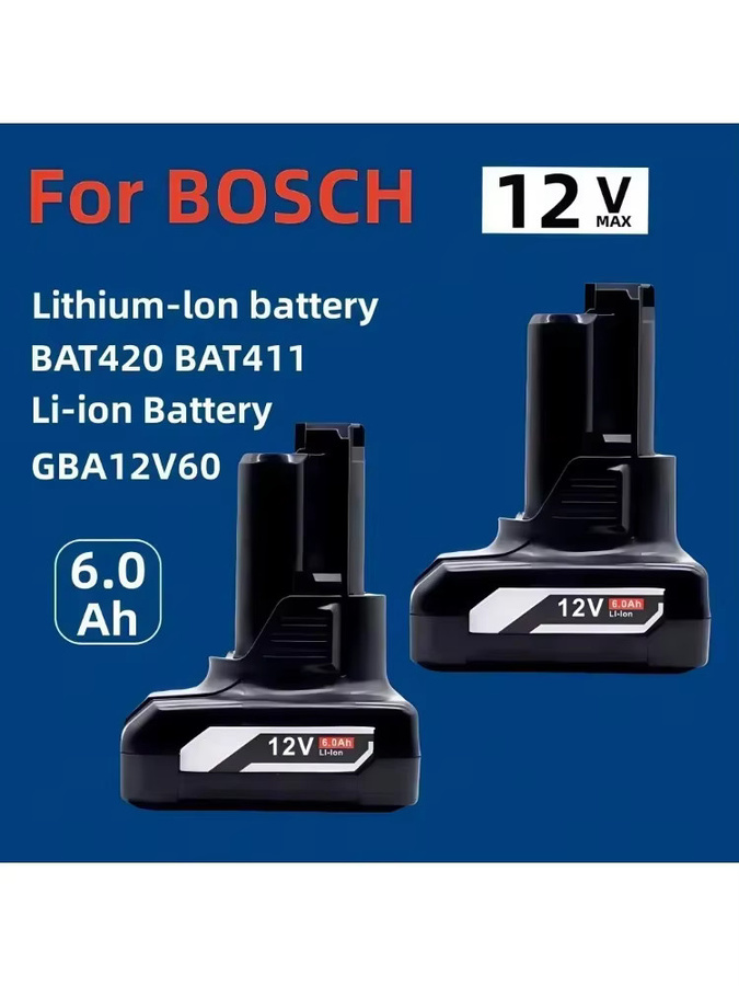 Aleaivy Ersatzakku GBA12V 6000mAh für Bosch 12V/10,8V Li-Ion Akku-Elektrowerkzeuge kompatibel mit BAT411 und BAT420 - Bild 7