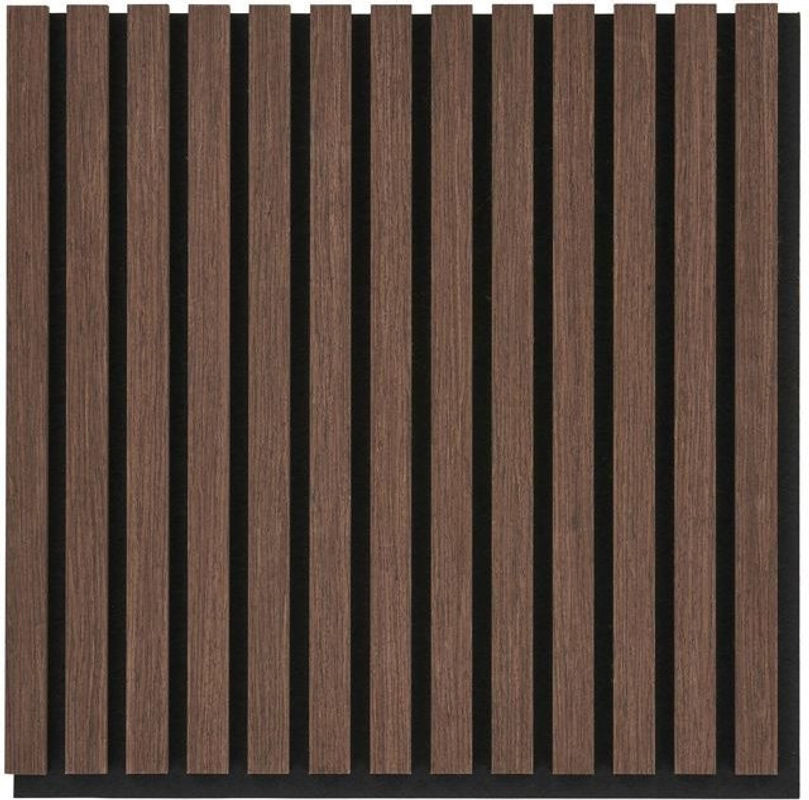 Porto Akustikpaneel Nussbaum braun modern wandmontiert B/B/T: 52 x 52 x 2,2 cm - Bild 1