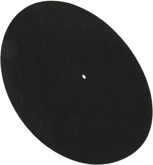 DIYelecs Wollmatte Slipmat für Plattenspieler in Schwarz zur Vermeidung von Vibrationen und statischer Aufladung - Bild 1