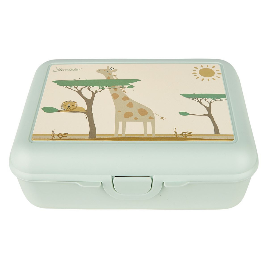 Sterntaler Brotdose Lunchbox Giraffe Kaya in Grün und Gelb mit Fächern und Clipverschluss - Bild 1