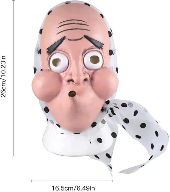 Kimetsu No Yaiba Anime Maske Haganetsuka Hotaru, Latex Maske, beige, ab 14 Jahren - Bild 1