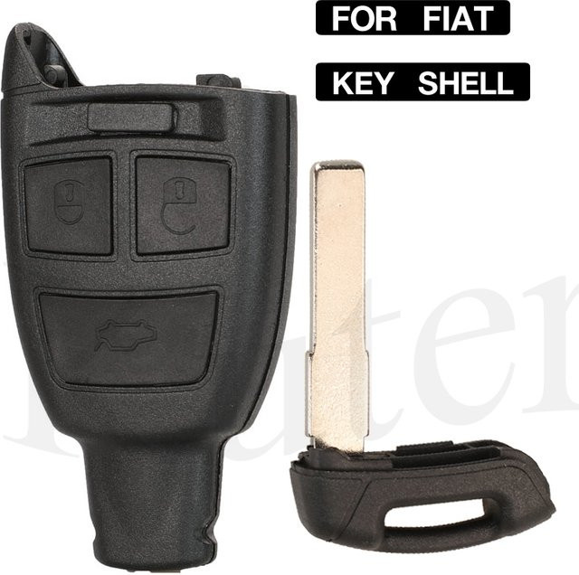 Jingyuqin Smart Card Fernbedienung Auto Schlüssel Shell für Fiat Croma Punto mit SIP22 Notfall Schlüssel in Schwarz - Bild 1