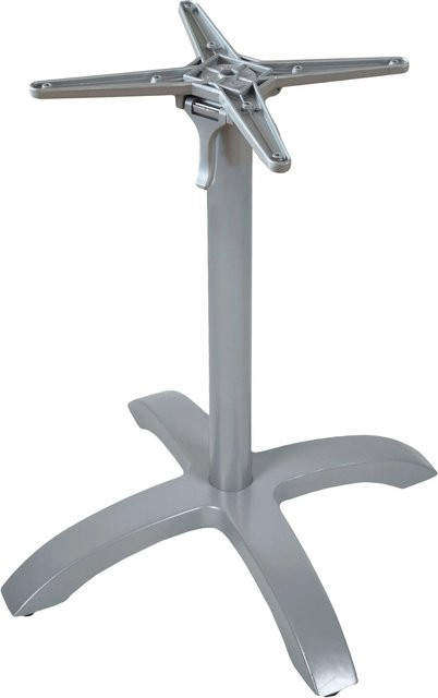 DELUKE Tischgestell TARA aus Aluminium in Silber matt, B/T/H: 72 x 66 x 66 cm - Bild 1