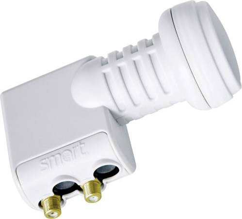 Smart Titanium Universal TT Twin-LNB mit 2 Teilnehmern und 40mm Feedaufnahme in Hellgrau - Bild 1