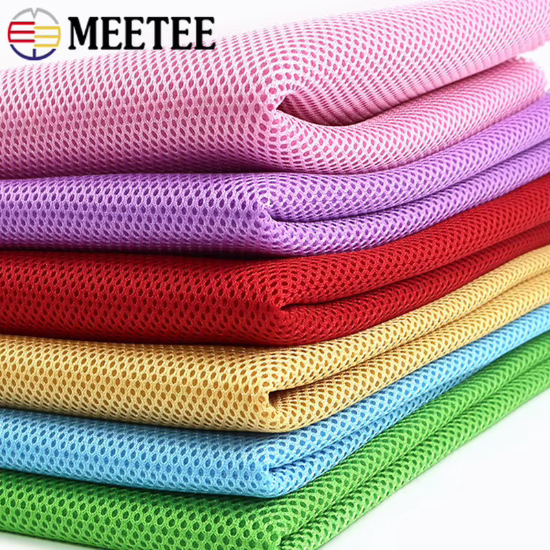 Meetee 3D Spacer Mesh Stoff, 3-Schicht-Sandwich-Elastikgewebe, atmungsaktives DIY Nähmaterial, Breite: 150 cm, Länge: 100 cm - Bild 2