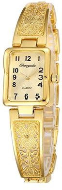 Armbanduhr Damen, Gold, Edelstahl, Quarz, Rechteckig - Bild 1