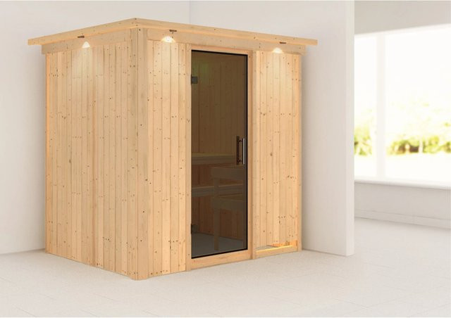 Karibu Sauna LED-Dachkranz in Natur - Bild 1