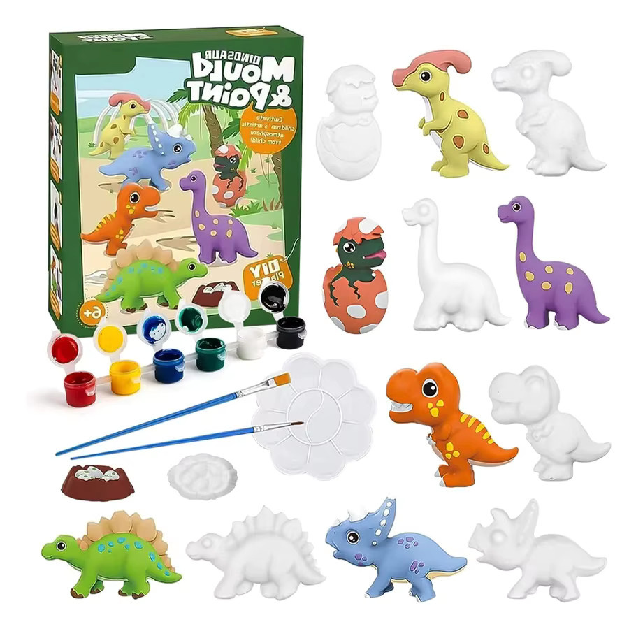 XDR Kunst- und Bastelset, Dinosaurier, Weltraum, Malset, unbemalt, bunt - Bild 2
