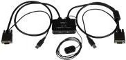 StarTech.com USB VGA KVM-Switch mit 2 Ports und Fernbedienung in Schwarz (SV211USB) - Bild 1