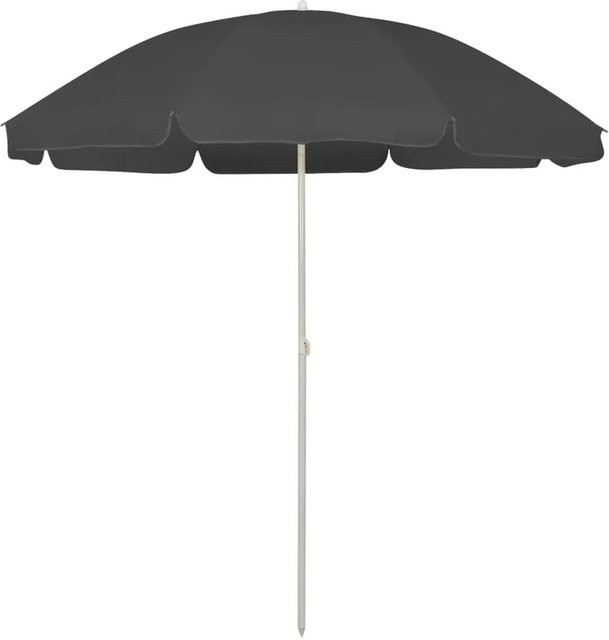 Furnicato Sonnenschirm Anthrazit aus Polyester mit Zentralmast - Bild 1