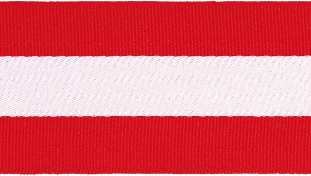 Rico Design Paper Poetry Webband Duo Streifen in Rot und Weiß aus Polyester - Bild 1