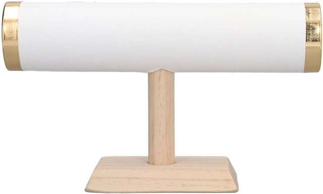 T-Bar Armbandhalter Display Organizer von Painter in Weiß mit goldener Umrandung für Uhren, Halsketten und Haarzubehör - Bild 1