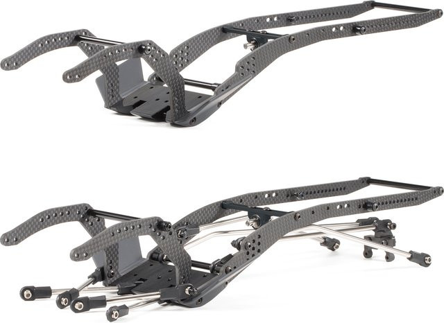 YFGRGT Carbon Fiber LCG Custom Build Chassis Kit und Link Kit, 1/10 RC Rock Crawler Capra F10 Achse, Zubehör - Bild 1
