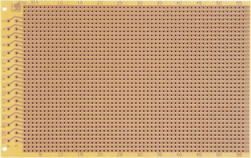 Rademacher WR-Typ 914 Prüfungsplatine nach IHK-Richtlinie aus Hartpapier, Farbe: Braun, L x B: 160 x 100 mm, 35µm, Rastermaß 2.54mm - Bild 1