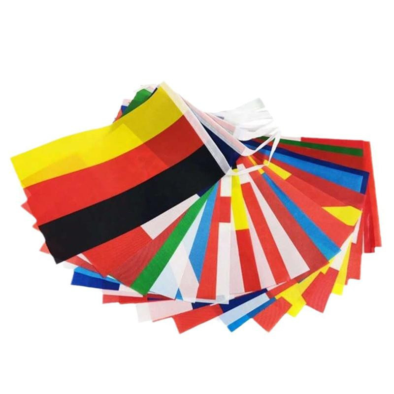 Paddya Europa Länder Flaggen Bunting Set mit 24 Stück, Mehrfarbig, Polyester, Größe pro Flagge: Breite: 21 cm, Höhe: 14 cm - Bild 6