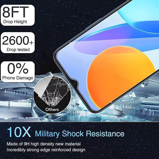 3 Stück Displayschutzfolien aus gehärtetem Glas für Huawei Nova 11i 11 10 9 8i 7 SE Y61 Y90 in Transparent - Bild 5