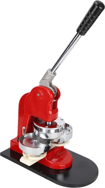 Aimo Button-Maker Abzeichenmaschine aus Metall in Rot, 75mm ergonomische Pressmaschine für Profis - Bild 1