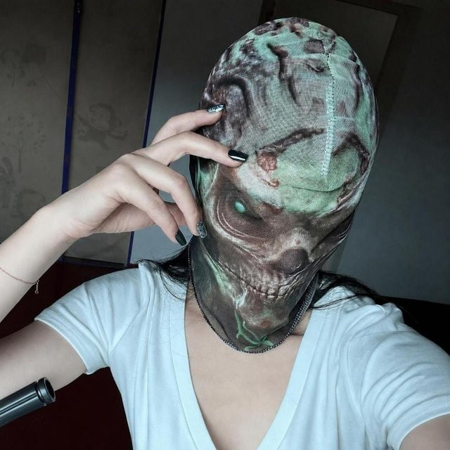 Weichao Zombie-Maske, Vollgesichtsmaske, Grün - Bild 1
