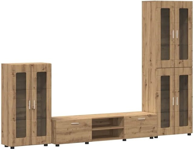 vidaXL TV-Schrankset mit Schubladen in Artisan-Eiche, modern und matt, braun - Bild 1